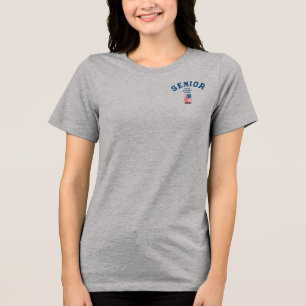 NYC Skyline American Flag Senior Year T-Shirt Tri-Blend Shirt