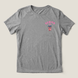 NYC Skyline Bow American Flag Senior Year T-Shirt Tri-Blend Shirt