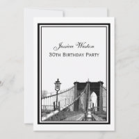 NYC Skyline Brooklyn Bridge #2 Birthday Party