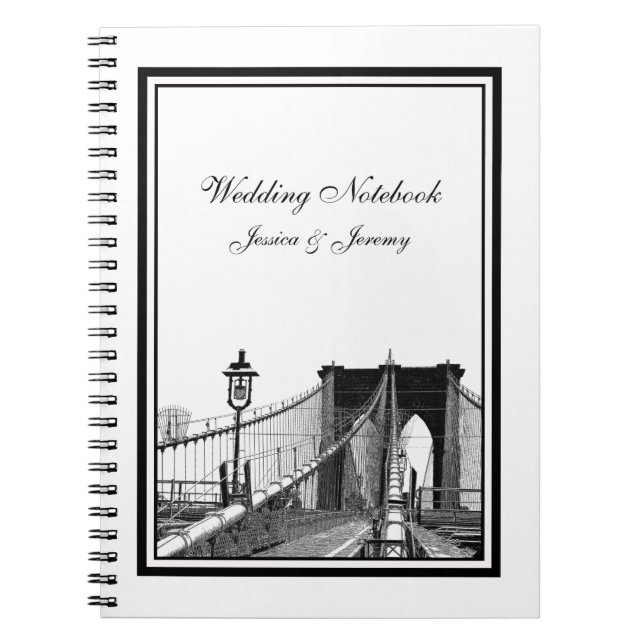 NYC Skyline Brooklyn Bridge #2 Planner Notebook (Front)