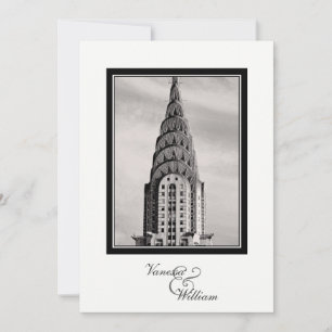 NYC Skyline Chrysler Building Wedding #1 Invite