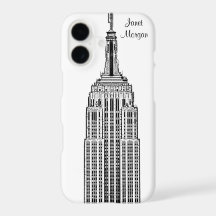 NYC Skyline - Empire State Building Etted look