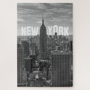 NYC Skyline Empire State Building World Trade 2CBW Jigsaw Puzzle
