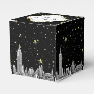 NYC Skyline Etched Starry DIY BG Colour Favor Box