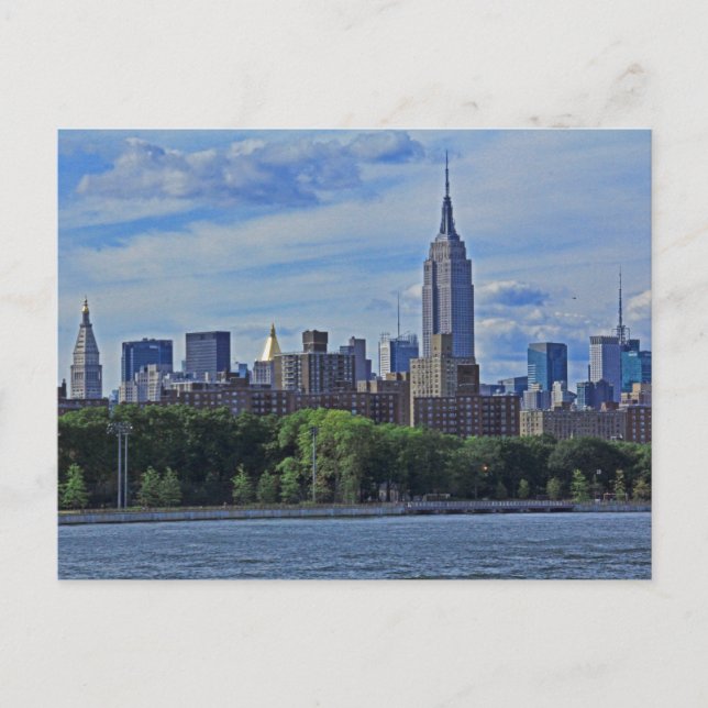 NYC Skyline from the East River 002 Postcard (Front)