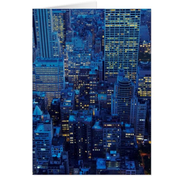 NYC Skyline, high angle view at dusk (Front)