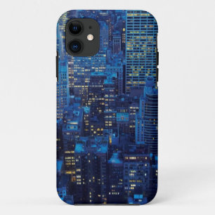 NYC Skyline, high angle view at dusk iPhone 11 Case