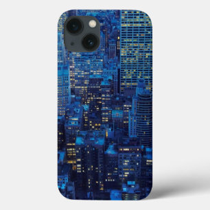 NYC Skyline, high angle view at dusk iPhone 13 Case