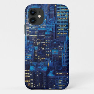 NYC Skyline, high angle view at dusk iPhone 11 Case