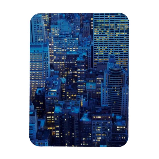 NYC Skyline, high angle view at dusk Magnet (Vertical)