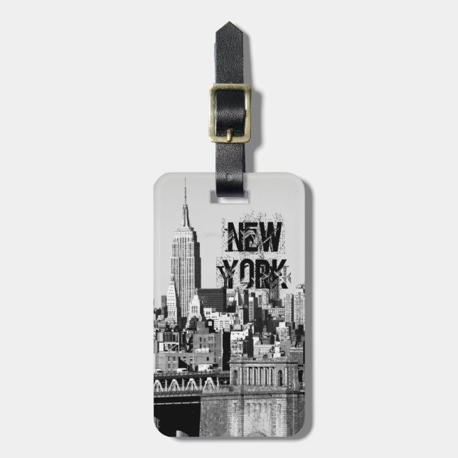 NYC Skyline II Luggage Tag (Front Vertical)