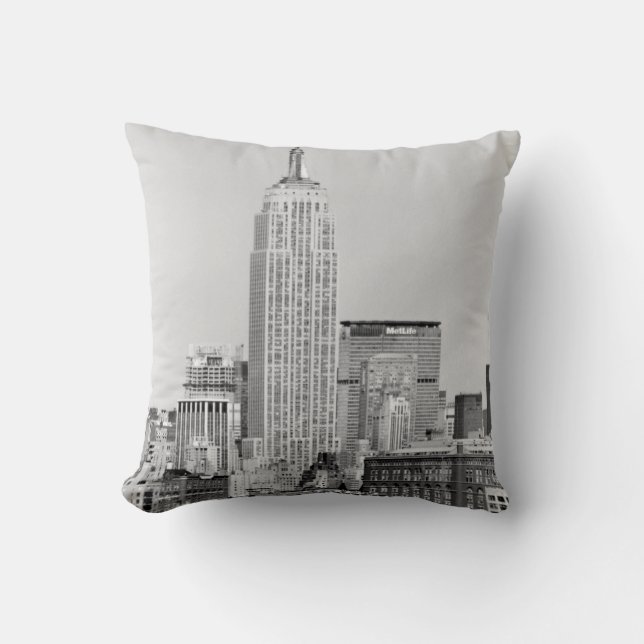 NYC Skyline IV Throw Pillow (Front)