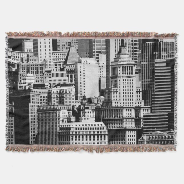 NYC Skyline IX Throw Blanket (Front)