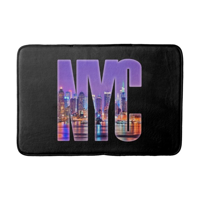 NYC Skyline (Light) Bath Mat (Front)