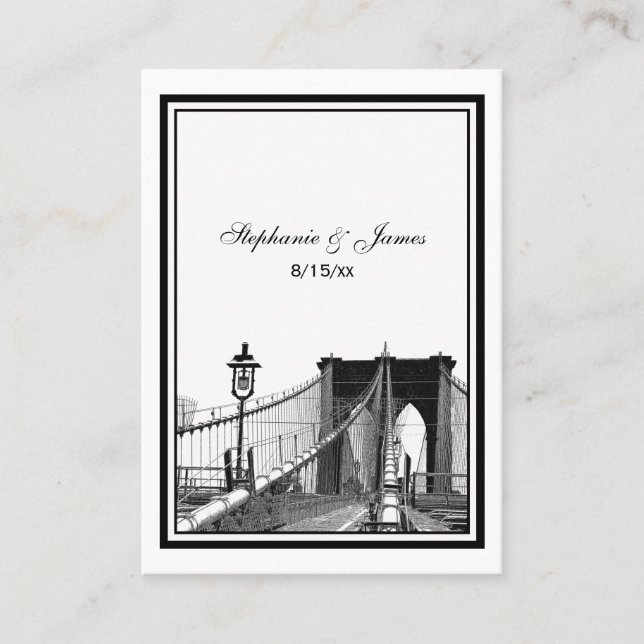 NYC Skyline Pont Bklyn #2 Cartes de Place Étonnées (Devant)