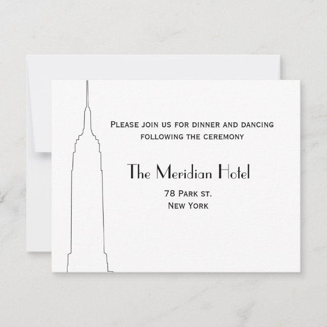 NYC Skyline Recption Card (Front)