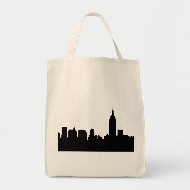 NYC Skyline Silhouette, Empire State Bldg #1 Tote Bag (Front)