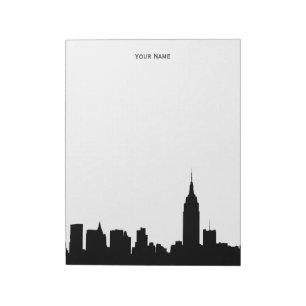 NYC Skyline Silhouette Notepad