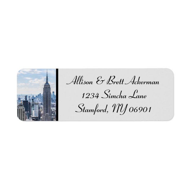 NYC Skyline Star - Adresse de retour Label II (Devant)