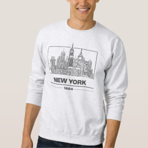 NYC Skyline Sweatshirt: Iconic Line Art Edition Sweatshirt