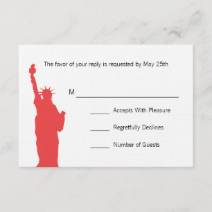 NYC Skyline Wedding RSVP Cards