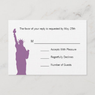 NYC Skyline Wedding RSVP Cards