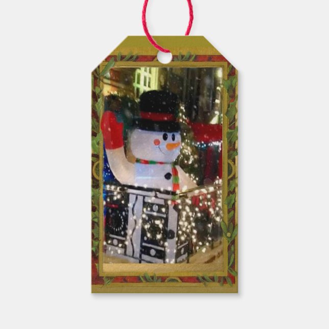 NYC Snowman Gift Card Tags (Front)