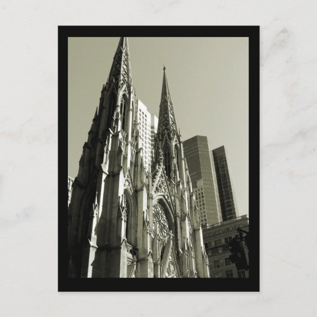 NYC St. Patrick's Cathedral Postcard (Front)