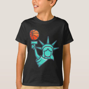 Nyc Statue Of Liberty Basball Funny New York City T-Shirt