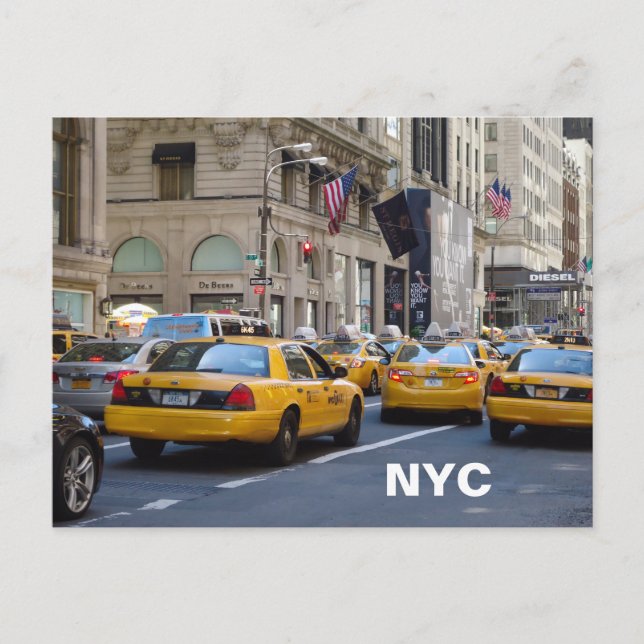 NYC taxi postcard (Front)
