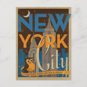 NYC - The City that Never Sleeps Postcard