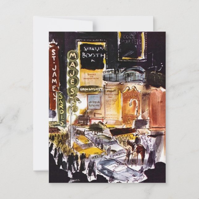 NYC THEATRE DISTRICT INVITATION ~EASY TO CUSTOMIZE (Front)