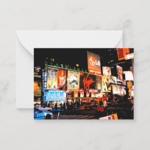 NYC Times Square Broadway New York Flat Note Card