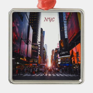 NYC Times Square New York City Metal Ornament