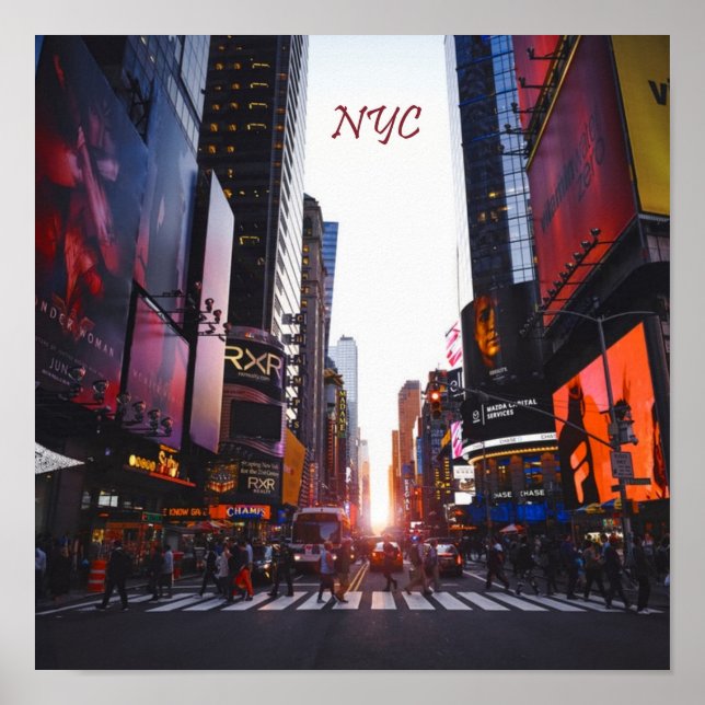 NYC Times Square New York City Poster (Front)