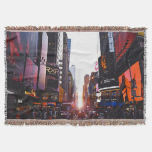 NYC Times Square New York City Throw Blanket