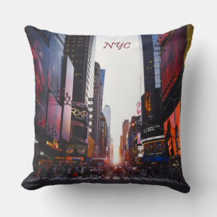 NYC Times Square New York City Throw Pillow