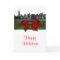 NYC Wide Skyline Etched BW Christmas Holiday