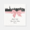 NYC Wide Skyline Etched BW Light Pink Ribbon