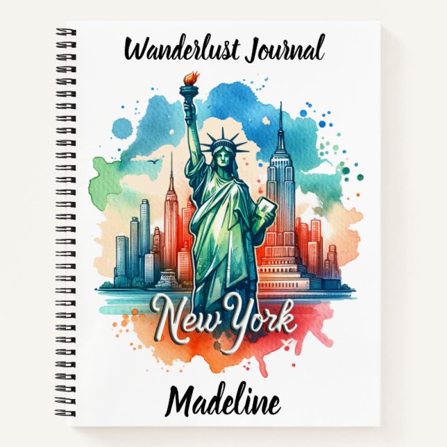 NYC's landmarks under vibrant skies Notebook (Front)