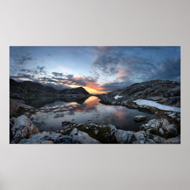 Nydiver Lakes Sunrise - Ansel Adams Wilderness Poster (Front)