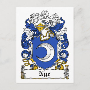Nye Family Crest Postcard
