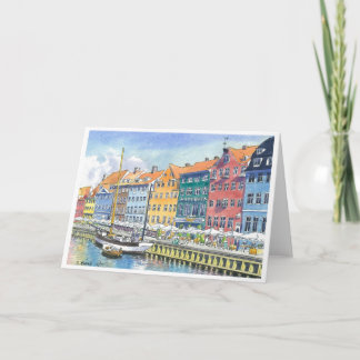 Nyhaven, Copehagen, Denmark Card