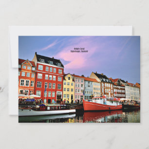 Nyhavn Canal, Copenhagen, Denmark Card