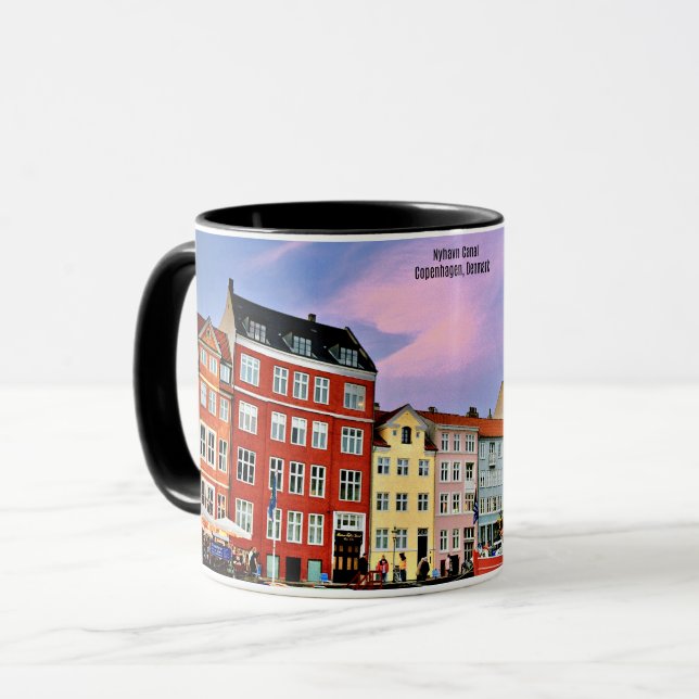 Nyhavn Canal, Copenhagen, Denmark Mug (Front Left)