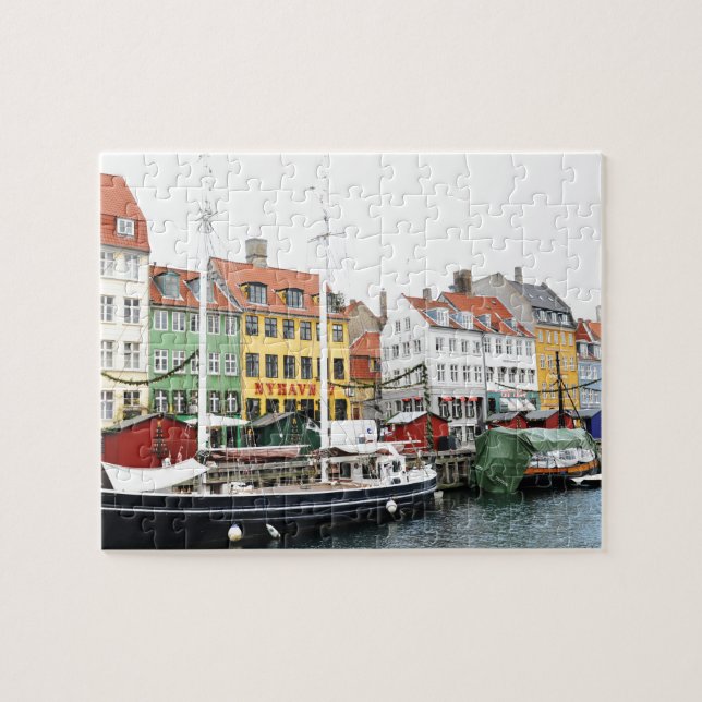 Nyhavn canal in Copenhagen, Danmark Jigsaw Puzzle (Horizontal)
