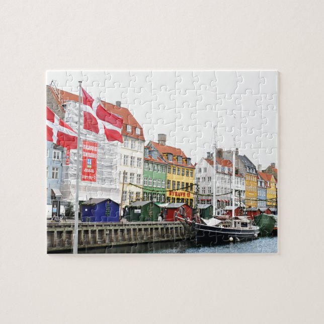 Nyhavn canal in Copenhagen, Danmark Jigsaw Puzzle (Horizontal)