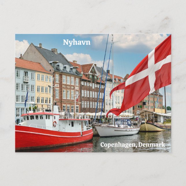 Nyhavn Copenhagen Denmark Postcard (Front)