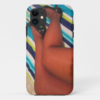 Nylon Thigh Highs in Shiny Pumps Shoes iPhone 11 Case
