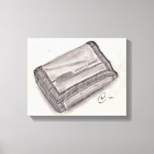 Nylon Wallet Pencil Sketch - Pop Culture Canvas Print
